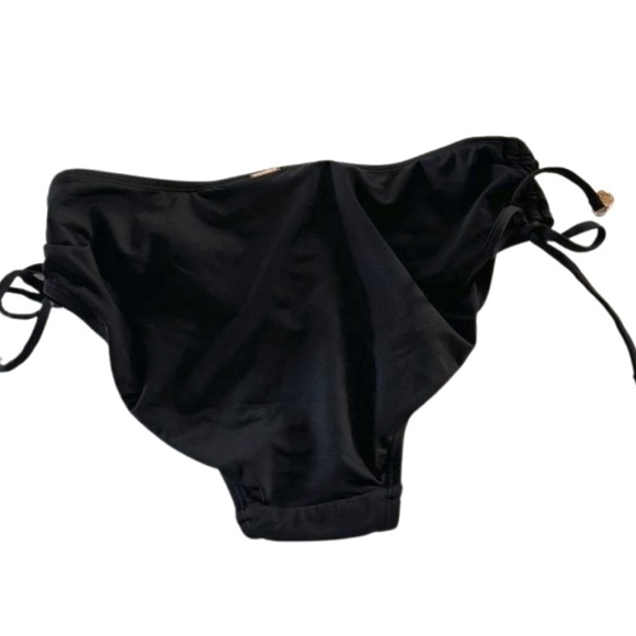 Anne Cole Alex Solid Side Tie Adjustable Bikini Swim Bottom, Black - Picture 9 of 14